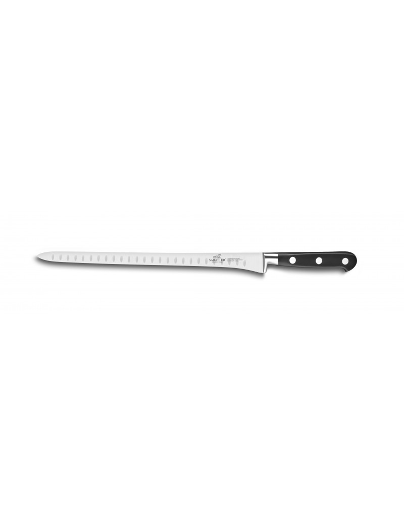 Couteau à Saumon alvéolée Idéal rivets inox 30 cm SABATIER