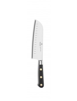 Couteau Santoku alvéolée Idéal rivets laiton 18 cm SABATIER