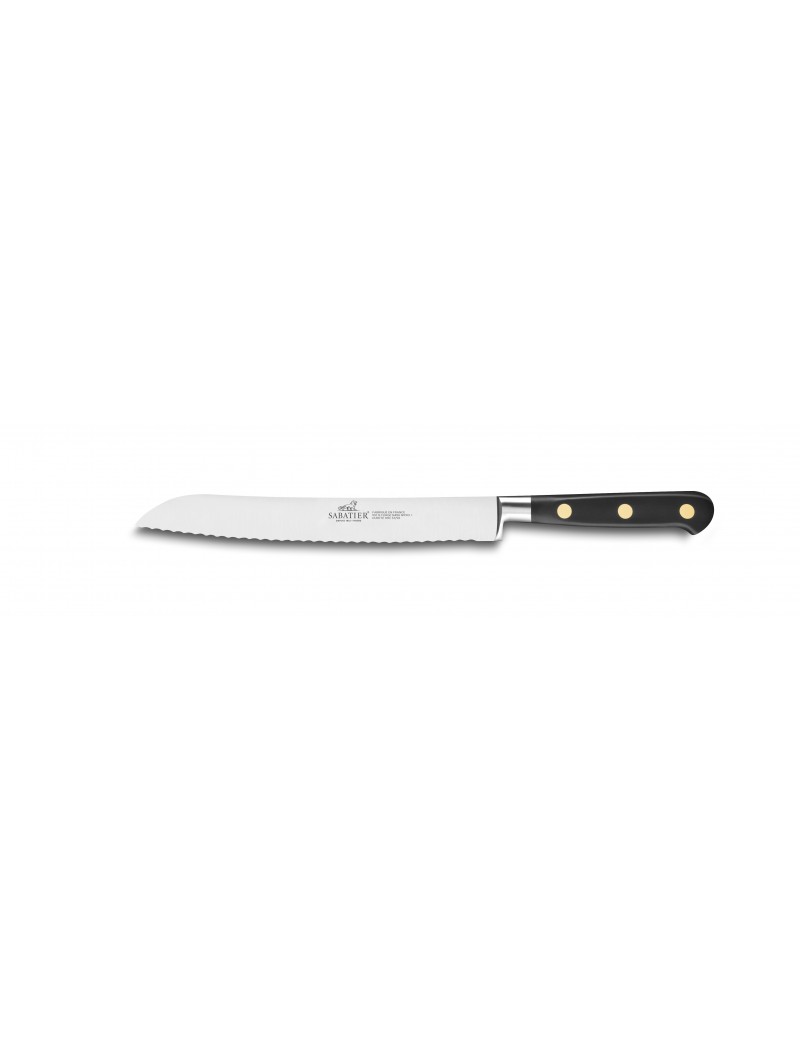 Couteau à pain Idéal rivets laiton 20 cm SABATIER