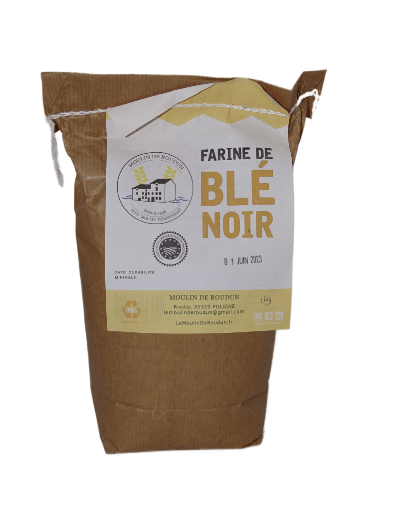 Farine de blé noir IGP Bretagne LE MOULIN DE ROUDUN Farine de blé noir IGP Bretagne LE MOULIN DE ROUDUN