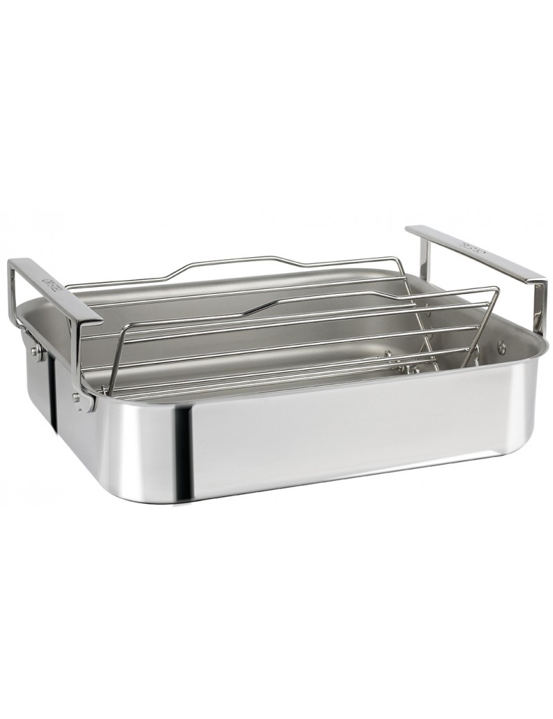 Plat à four 3-ply + grille + thermomètre CRISTEL Plat à four 3-ply + grille + thermomètre CRISTEL