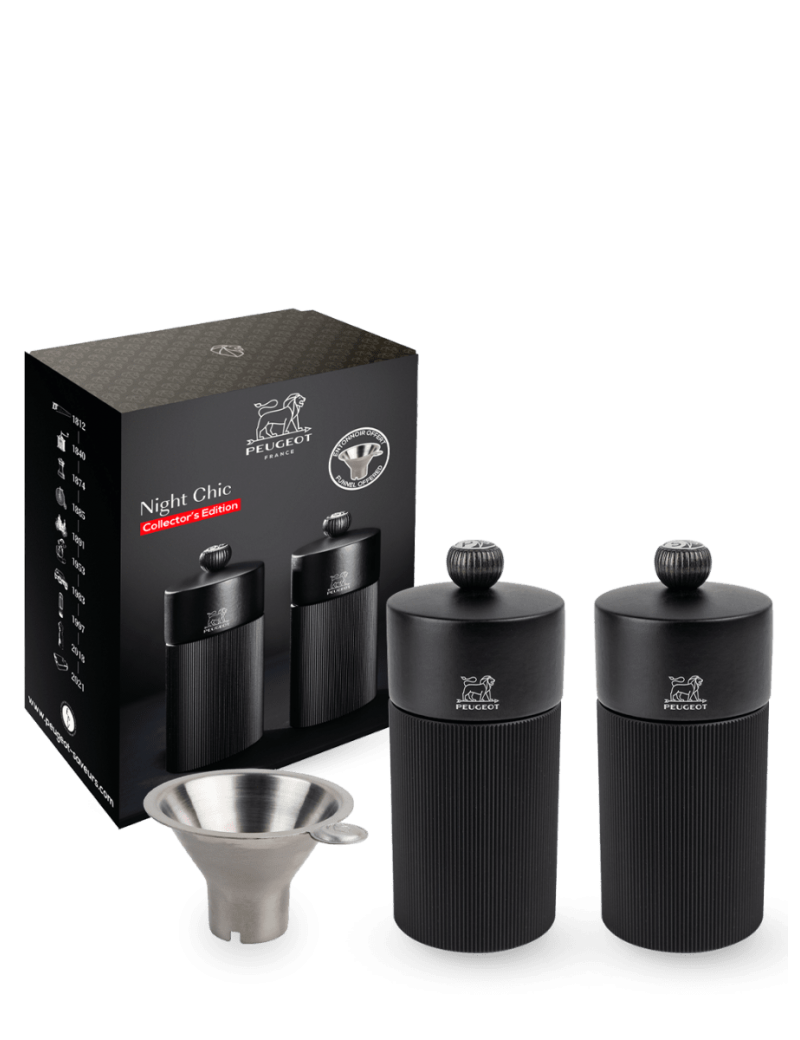 Coffret Night Chic ! Duo Line Noir Mat Moulin poivre et sel PEUGEOT SAVEURS Coffret Night Chic ! Duo Line Noir Mat Moulin poivre et sel PEUGEOT SAVEURS