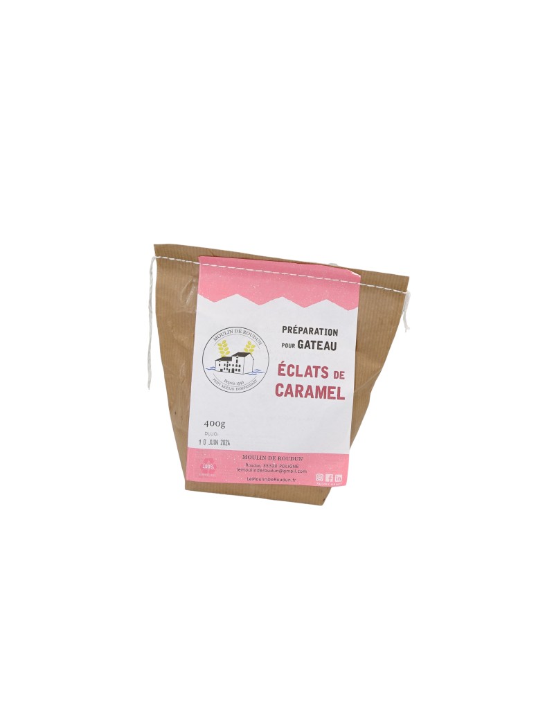 Préparation pour cake aux éclats de caramel 400g LE MOULIN DE ROUDUN Préparation pour cake aux éclats de caramel 400g LE MOULIN DE ROUDUN