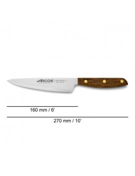 Coffret 3 couteaux Nordika : Office 10 cm - Cuisine 15 cm - Cuisine 20 cm ARCOS