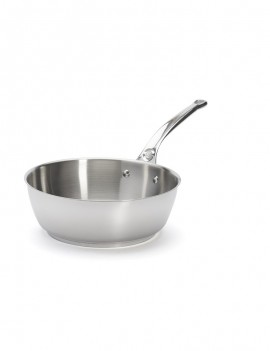 Sauteuse Milady 24 cm bombée avec queue en fonte d'inox DE BUYER INDUSTRIES