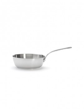 Sauteuse Milady 24 cm bombée avec queue en fonte d'inox DE BUYER INDUSTRIES