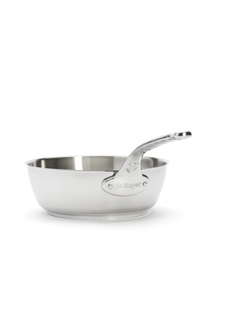 Sauteuse Milady 24 cm bombée avec queue en fonte d'inox DE BUYER INDUSTRIES