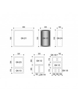 Bac GN Gastro 1/1 Inox COMAS