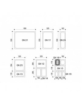 Bac GN Gastro 1/6 Inox COMAS