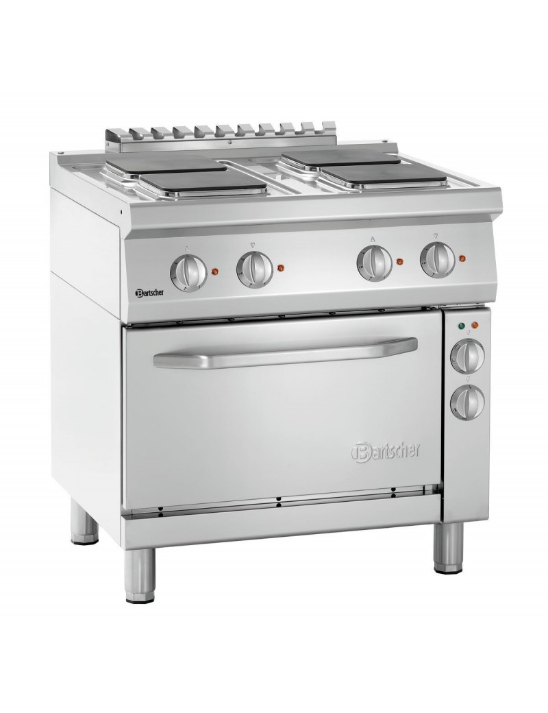 Cuisinière él. 700,L800,4p,four él. BARTSCHER