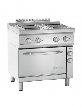 Cuisinière él. 700,L800,4p,four él. BARTSCHER
