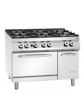 Fourneau gaz,6 foyers,F gaz2/1GN,NS BARTSCHER