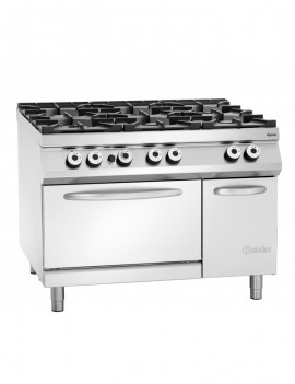Fourneau gaz,6 foyers,F gaz2/1GN,NS BARTSCHER