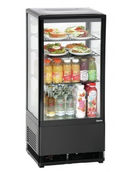 Mini vitrine réfrigérée 78 L, noire BARTSCHER