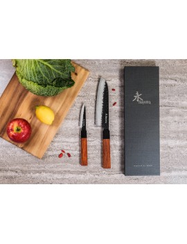 Coffret de couteaux Sayuto Sequoia San Mai 2 pièces - Santoku 18 cm + Office 9 cm SAYUTO