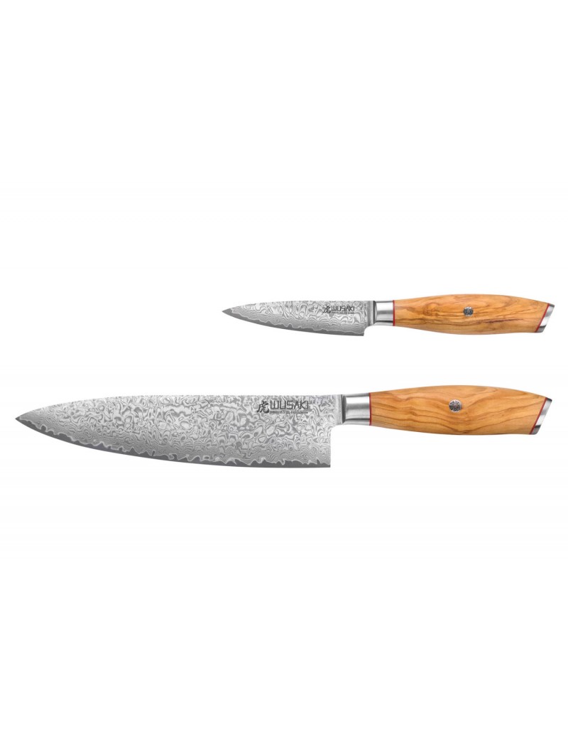 Coffret de couteaux Wusaki Fujiko 10CR 2 pièces - Chef 20 cm + Office 10 cm WUSAKI Coffret de couteaux Wusaki Fujiko 10CR 2 pièces - Chef 20 cm + Office 10 cm WUSAKI