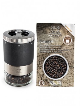 Moulin à poivre Maestro + 1 sachet de poivre Kampot PEUGEOT SAVEURS