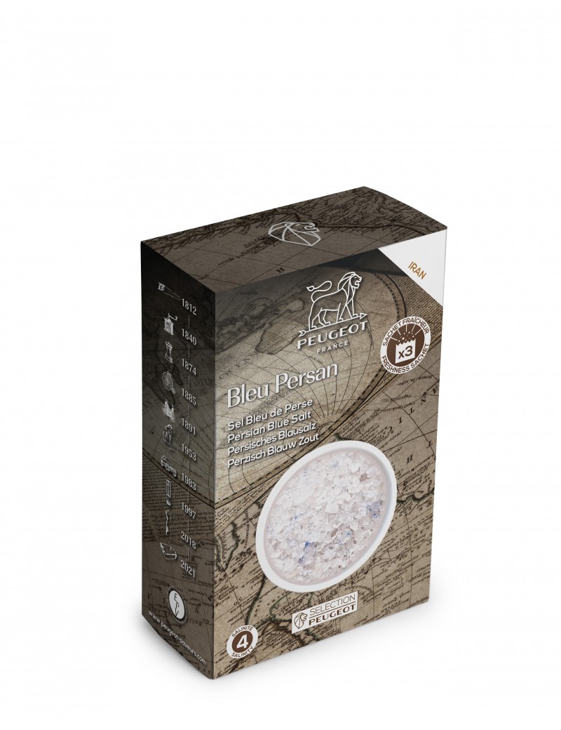 Cristaux de sel bleu Iran - 150 g - 3 sachets PEUGEOT SAVEURS