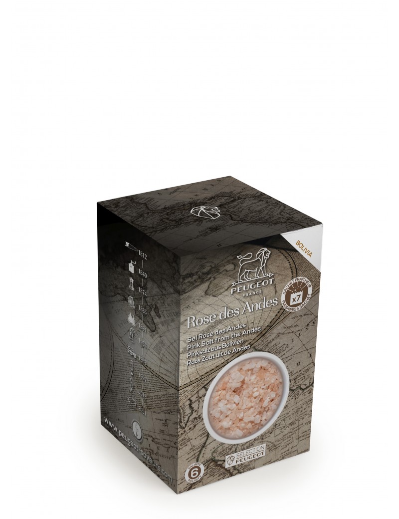 Cristaux de sel rose Bolivie - 350 g - 7 sachets PEUGEOT SAVEURS