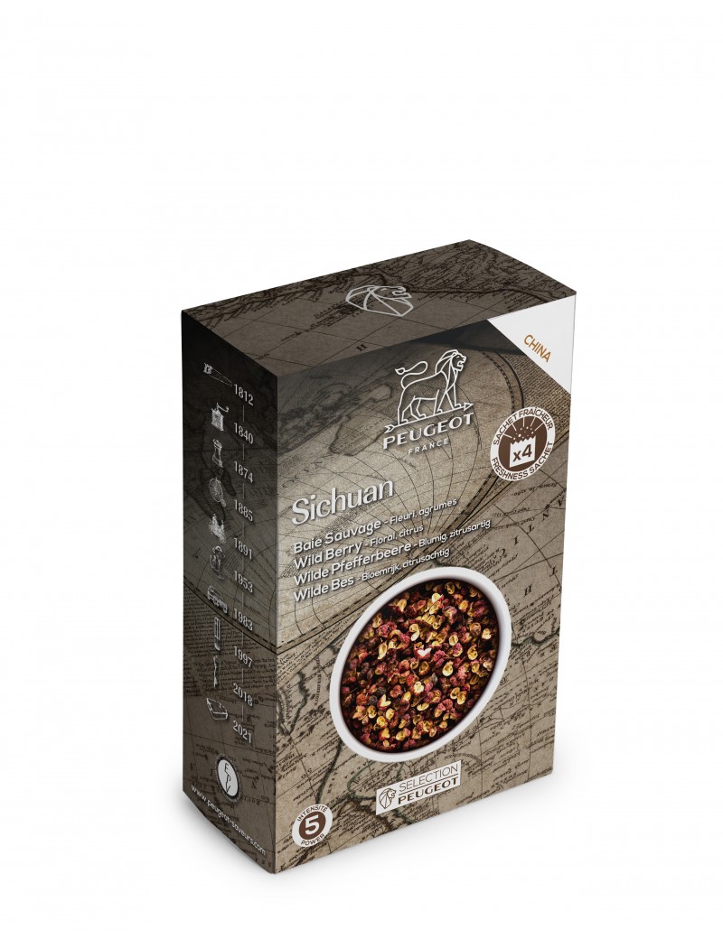 Poivre Rouge de Sichuan - 40 g - 4 sachets PEUGEOT SAVEURS
