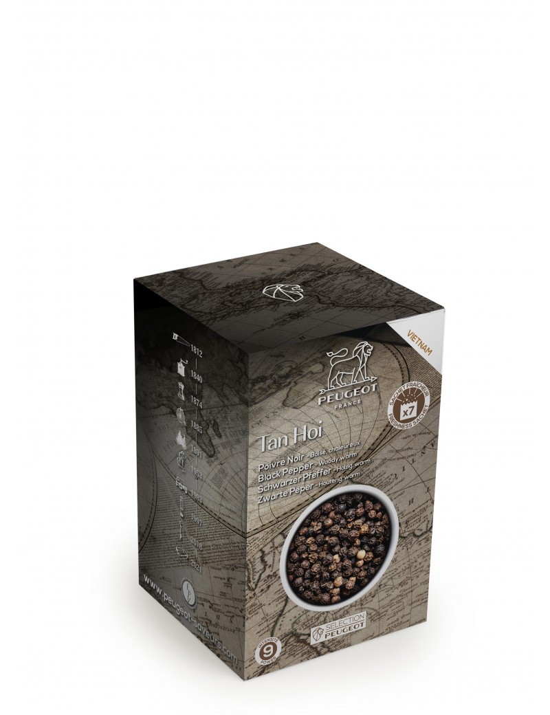 Poivre noir Tan Hoi du Vietnam - 140 g - 7 sachets PEUGEOT SAVEURS