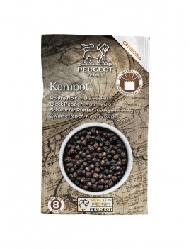Poivre noir Kampot du Cambodge - 60 g - 3 sachets PEUGEOT SAVEURS