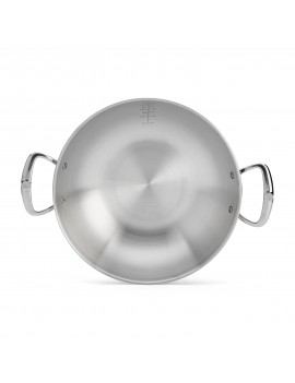 Wok bombé inox avec 2 anses Affinity 2 DE BUYER INDUSTRIES