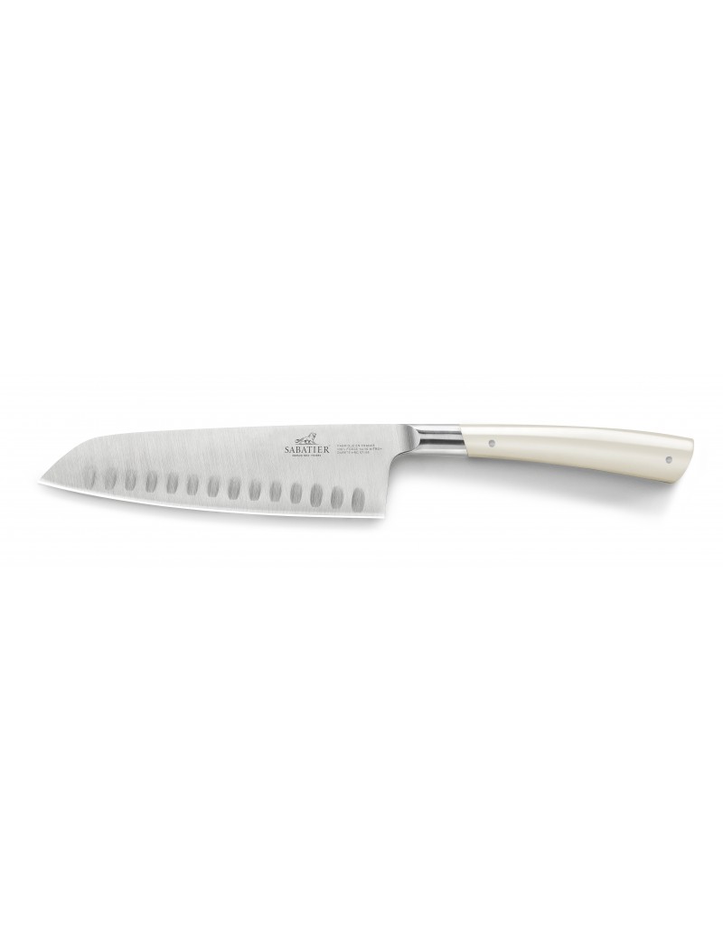 Couteau Santoku alvéolée Edonist Perle 18 cm Sabatier® 100% forgé SABATIER