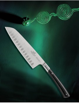 Couteau Santoku alvéolée Edonist Jais 18 cm Sabatier® 100% forgé SABATIER