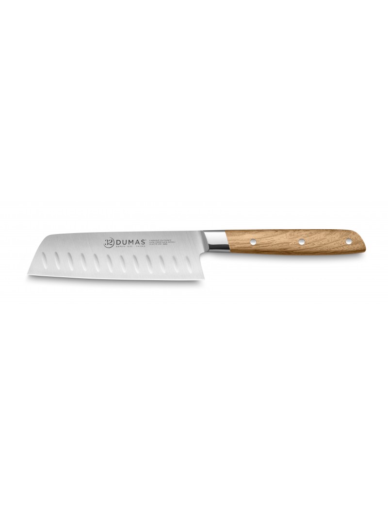 Couteau Mini Santoku alvéolée 13 cm Chène Vert 32Dumas® Signature  32 DUMAS