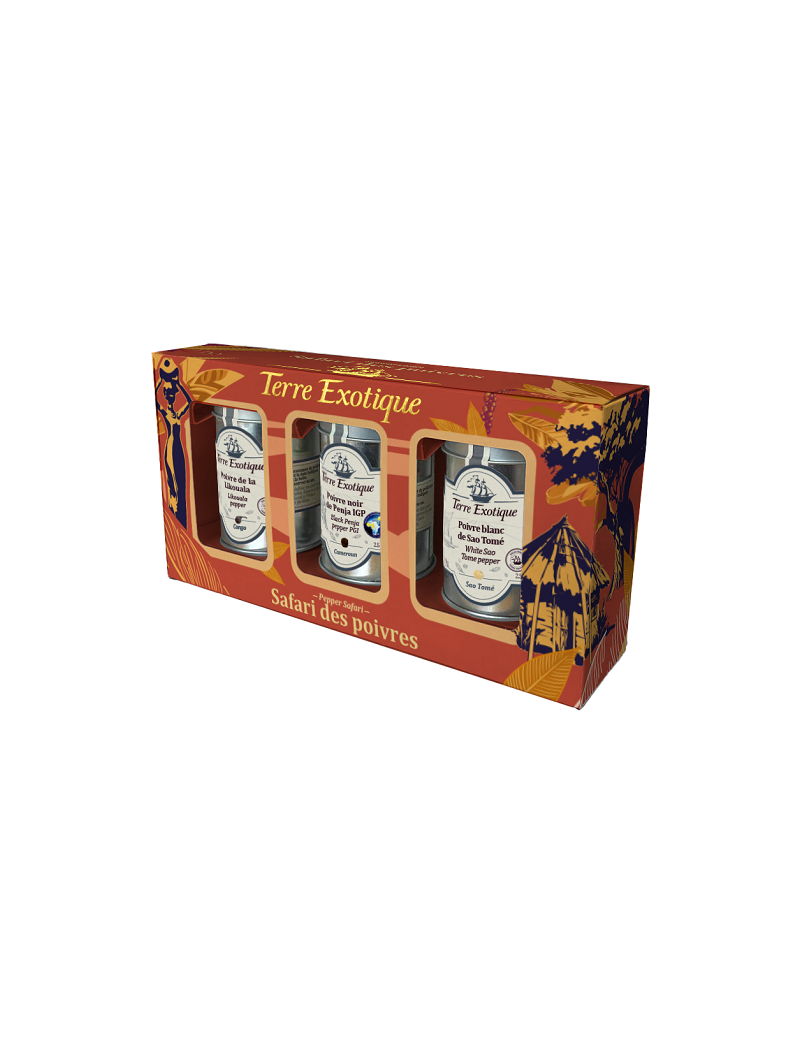 Coffret épices : Safari des poivres TERRE EXOTIQUE Coffret épices : Safari des poivres TERRE EXOTIQUE