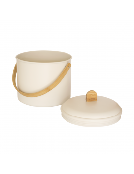 Seau à compost d'intérieur 7L en métal et bambou avec filtre charbon PEBBLY