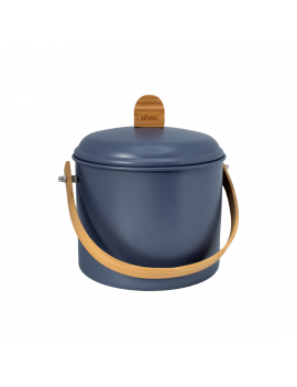 Seau à compost d'intérieur 3,5L en métal et bambou avec filtre charbon PEBBLY