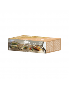 Set de 4 boites rectangulaires & pompe vide d'air PEBBLY