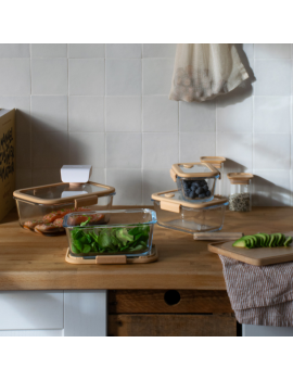 Set de 4 boites rectangulaires & pompe vide d'air PEBBLY