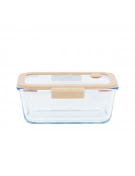 Boite de conservation rectangulaire avec valve vide d'air PEBBLY