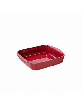 Plat carré en verre effet céramique avec couvercle en verre et silicone PEBBLY