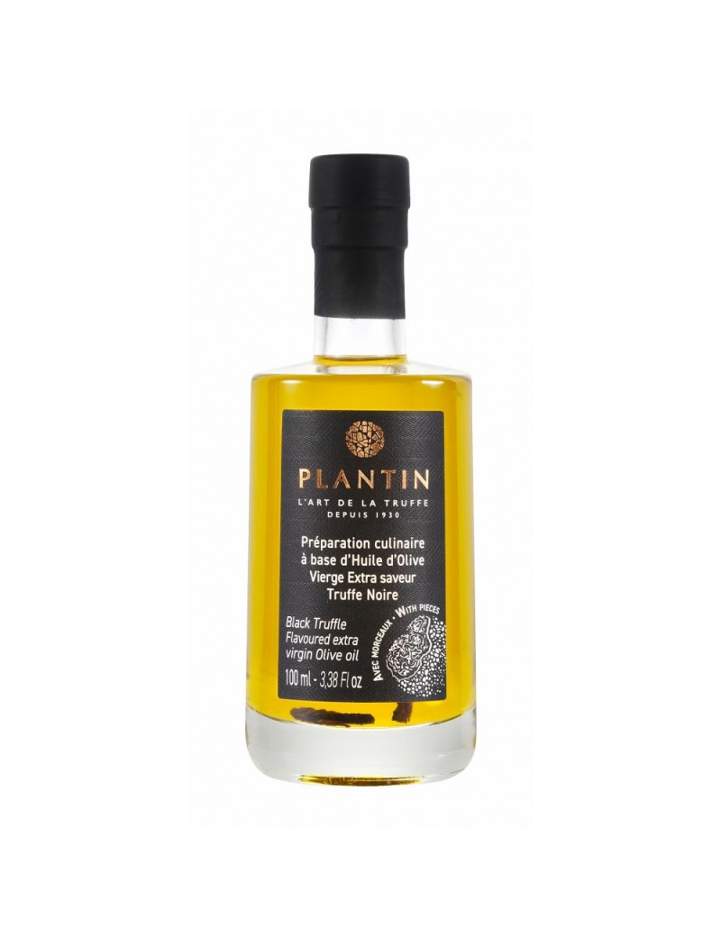 Huile d’olive Vierge Extra Saveur truffes noires avec morceaux de truffes PLANTIN