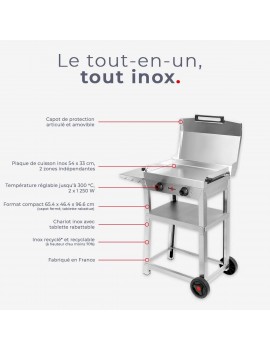 Plancha Kombi électrique 54 x 33 cm KRAMPOUZ