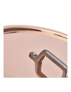 Couvercle en cuivre avec pontet en fonte acier DE BUYER INDUSTRIES