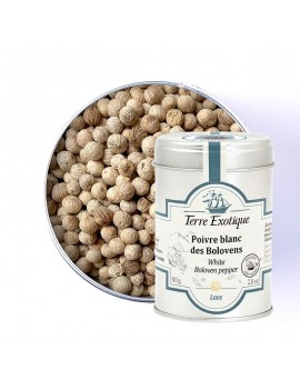 Poivre blanc des Bolovens 80 g TERRE EXOTIQUE