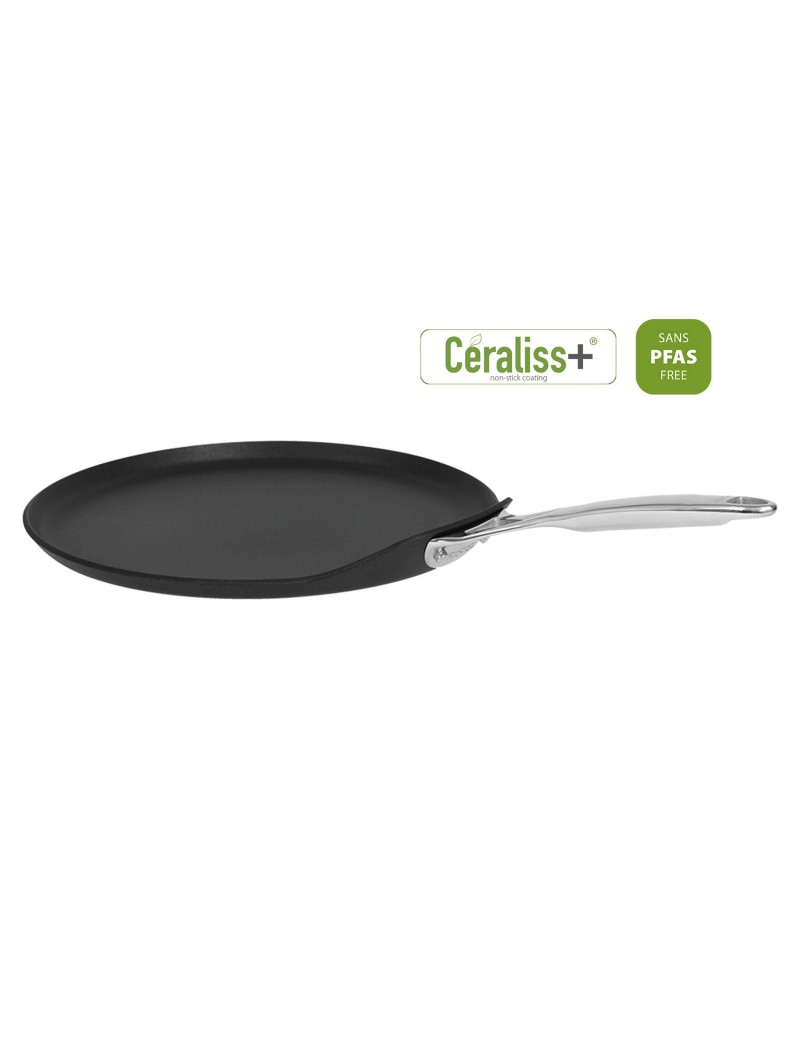 Poêle à crêpes revêtement céramique 28 cm Castel'Pro® Fixe CERALISS+ CRISTEL