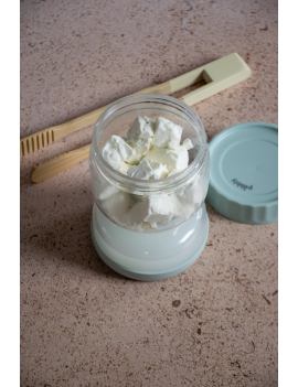 Bocal à cornichons en verre 750 ml avec séparateur en silicone PEBBLY