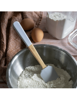 Spatule silicone manche Bambou 25 cm PEBBLY
