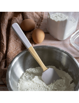 Spatule silicone manche Bambou 25 cm PEBBLY