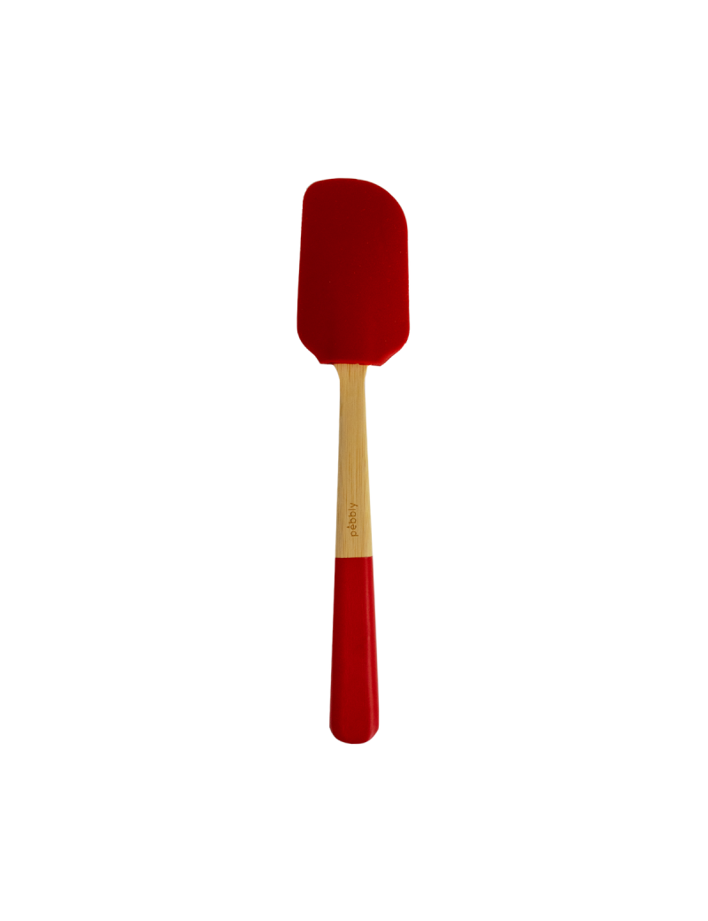 Spatule silicone manche Bambou 25 cm PEBBLY