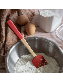 Spatule silicone manche Bambou 25 cm PEBBLY