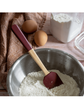 Spatule silicone manche Bambou 25 cm PEBBLY