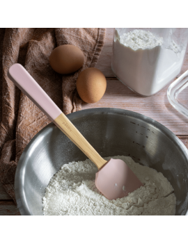 Spatule silicone manche Bambou 25 cm PEBBLY