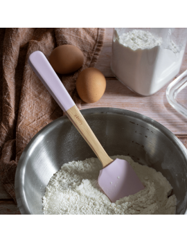 Spatule silicone manche Bambou 25 cm PEBBLY